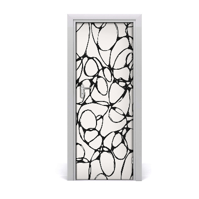 Fototapeta samolepiace na dvere Chaotické čierne kruhy