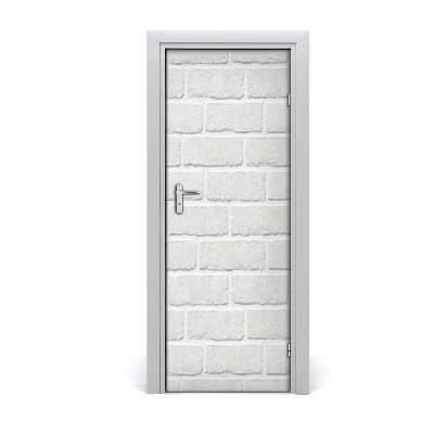 Fototapeta samolepiace na dvere Biela tehlová stena