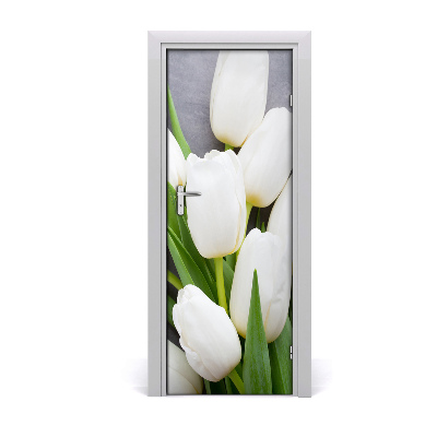 Fototapeta na dvere Biele tulipány