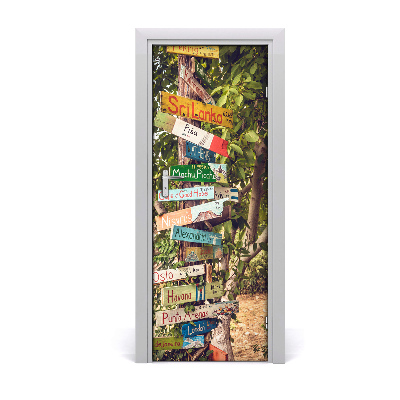 Fototapeta na dvere Značky na pláži