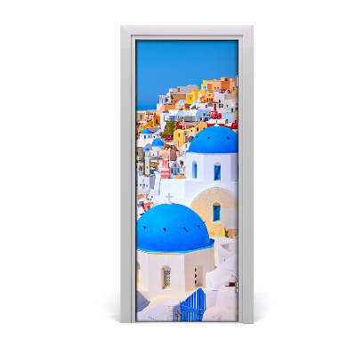Fototapeta na dvere Panoráma mesta Santorini