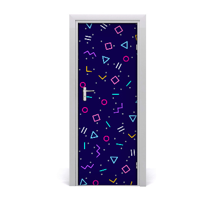 Fototapeta samolepiace na dvere Geometrické tmavomodré pozadie