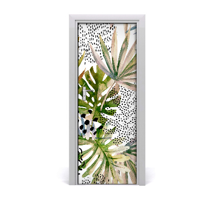 Fototapeta na dvere Palmové listy bodky