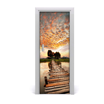 Fototapeta samolepiace na dvere Most pri západe slnka