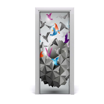 Fototapeta samolepiace na dvere Vtáky z papiera