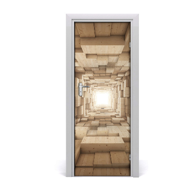 Fototapeta na dvere Pozadie drevených schodov