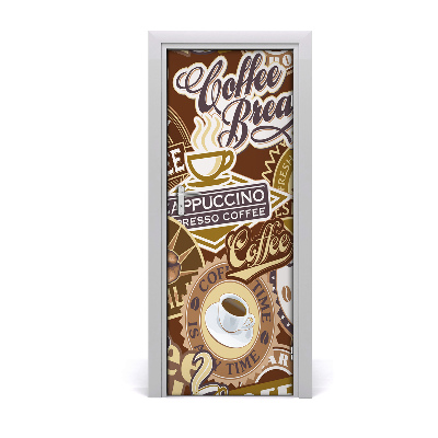 Fototapeta samolepiace na dvere Nápisy v kaviarni