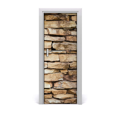 Fototapeta samolepiace na dvere Kamenná tehlová stena
