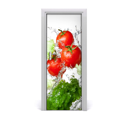 Fototapeta na dvere Paradajkový šalát voda