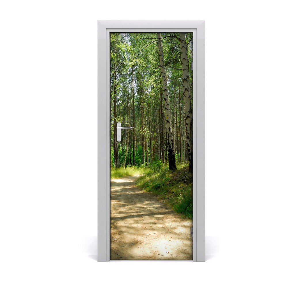 Fototapeta na dvere Cesta v brezovom lese