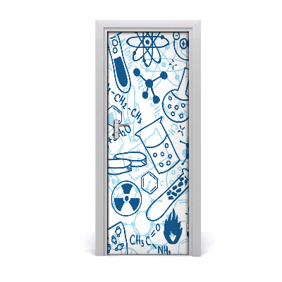 Fototapeta na dvere Chemické symboly na pozadí