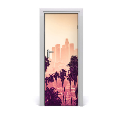 Fototapeta na dvere Los Angeles mesto paliem