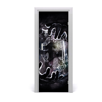 Fototapeta na dvere Motýle v nádobe