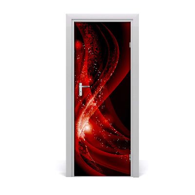 Fototapeta samolepiace na dvere Červená vlna