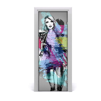 Fototapeta samolepiace na dvere Abstrakcia ženy