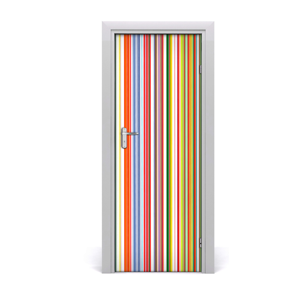 Fototapeta na dvere Farebné jemné prúžky