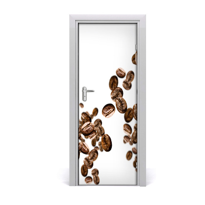 Fototapeta na dvere Spadnuté kávové zrná