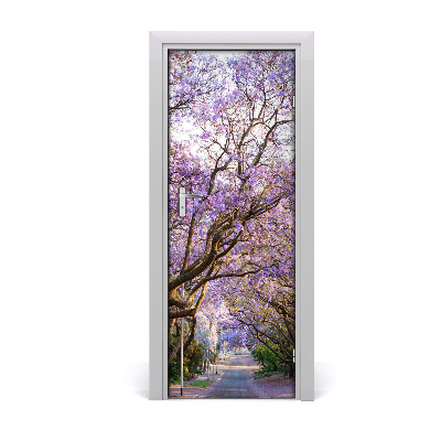 Fototapeta samolepiace na dvere Stromová cesta Jakaranda