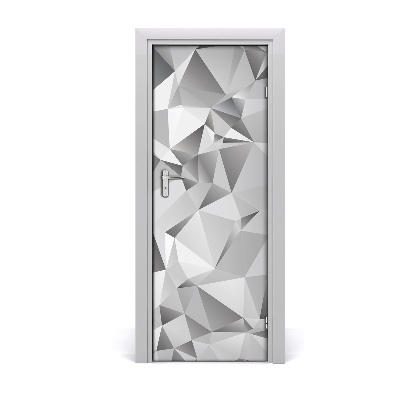 Fototapeta samolepiace na dvere Sivé trojuholníky