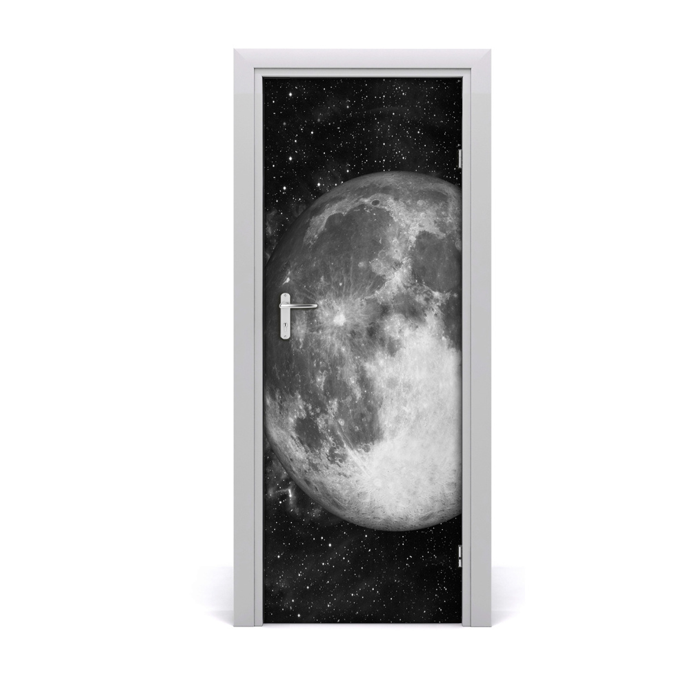 Fototapeta na dvere Mesiac na čiernom pozadí