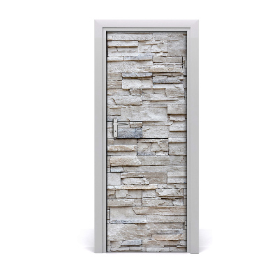 Fototapeta na dvere Sivá kamenná stena