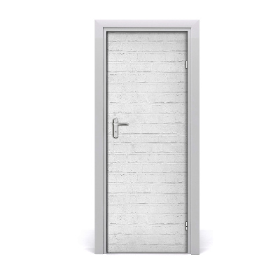 Fototapeta samolepiace na dvere Biela tehlová stena