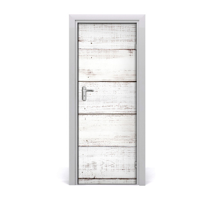 Fototapeta samolepiace na dvere Drevená biela stena