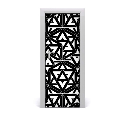 Fototapeta na dvere Čierne trojuholníky na pozadí
