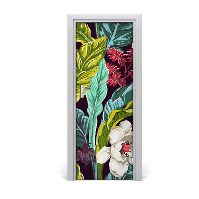 Fototapeta na dvere Listy kvety