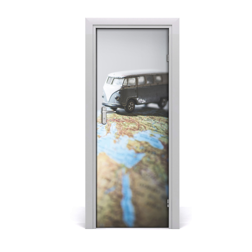 Fototapeta samolepiace na dvere Volkswagen na glóbuse