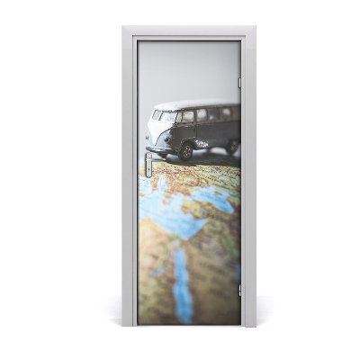 Fototapeta samolepiace na dvere Volkswagen na glóbuse