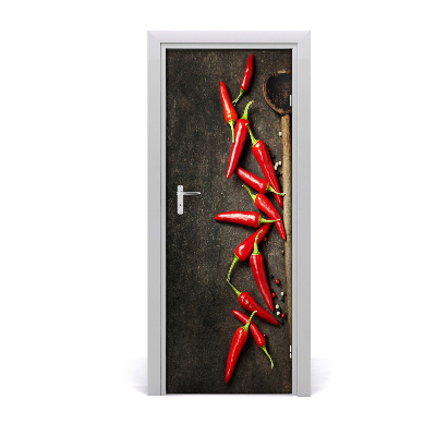 Fototapeta samolepiace na dvere Chilli papričky