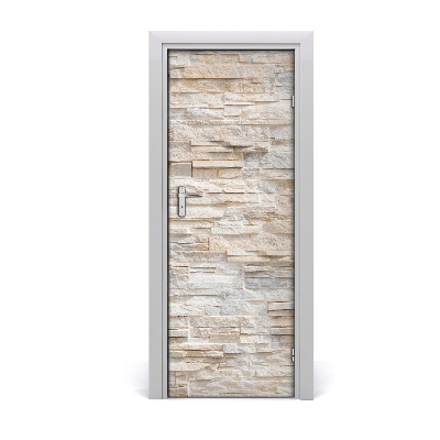 Fototapeta samolepiace na dvere Tehlová kamenná stena