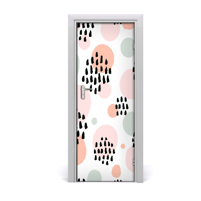 Fototapeta samolepiace na dvere Abstraktné pozadie vo farebných kruhoch