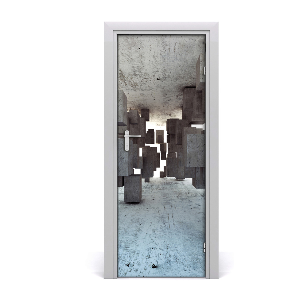 Fototapeta samolepiace na dvere Betónové kocky