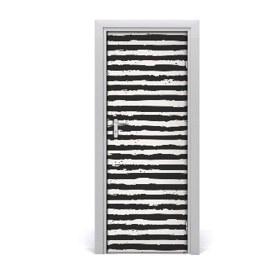 Fototapeta na dvere Čiernobiele horizontálne pruhy
