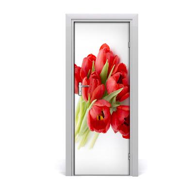 Fototapeta samolepiace na dvere Červené tulipány
