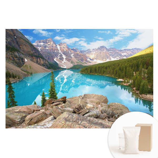 Netkaná tapeta Horská panoráma jazera