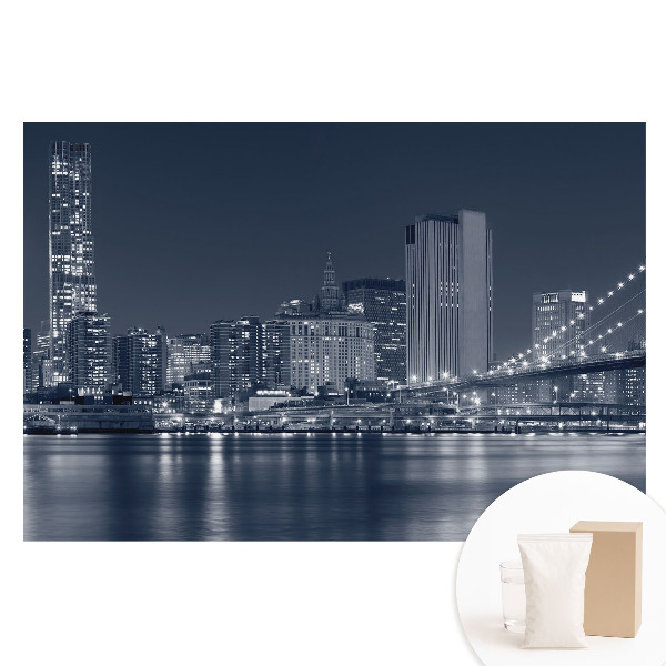 Fotografická tapeta na netkanej textílii Nočná panoráma mesta