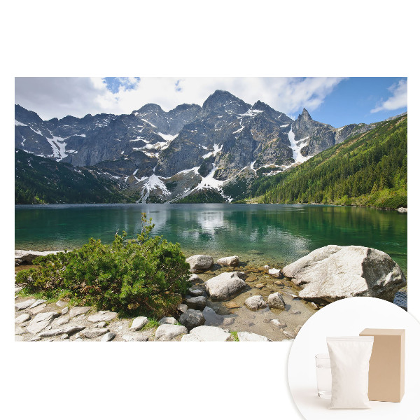 Netkaná fotografická tapeta Hory sa odrážajú v jazere