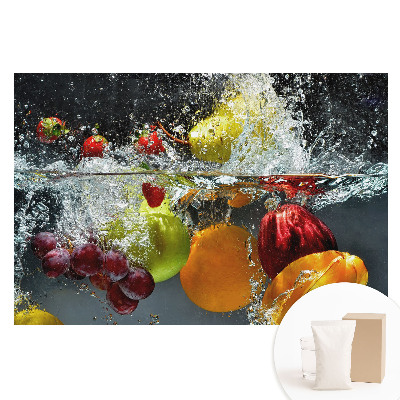 Fotografická tapeta na netkanej textílii Farebné ovocie vo vodnej explózii