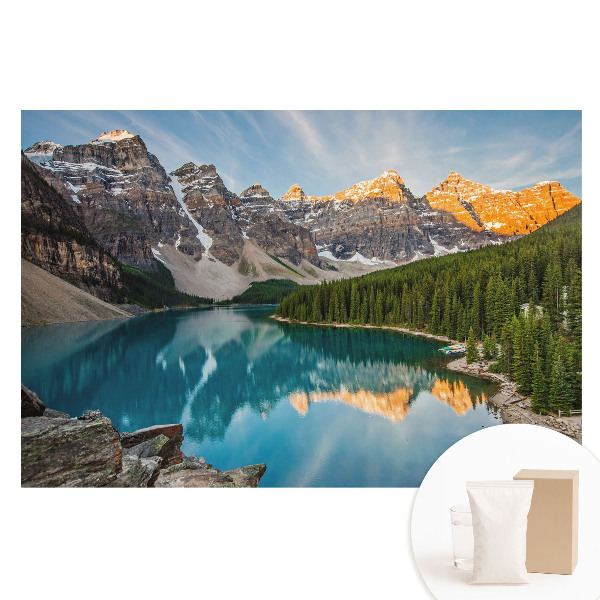 Fotografická tapeta na netkanej textílii Horská panoráma s jazerom