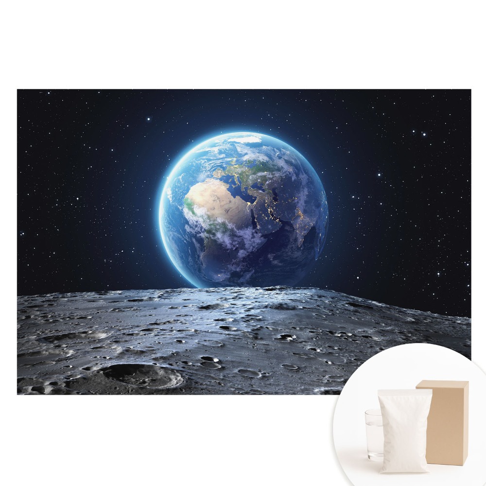 Netkaná tapeta s potlačou Hviezdna obloha z Mesiaca
