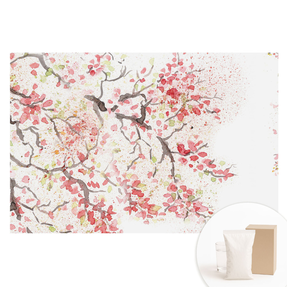 Fototapeta na netkanej textílii Kvetinová akvarelová ľahkosť prírody