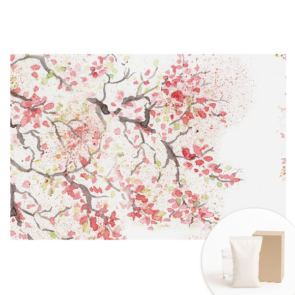 Fototapeta na netkanej textílii Kvetinová akvarelová ľahkosť prírody