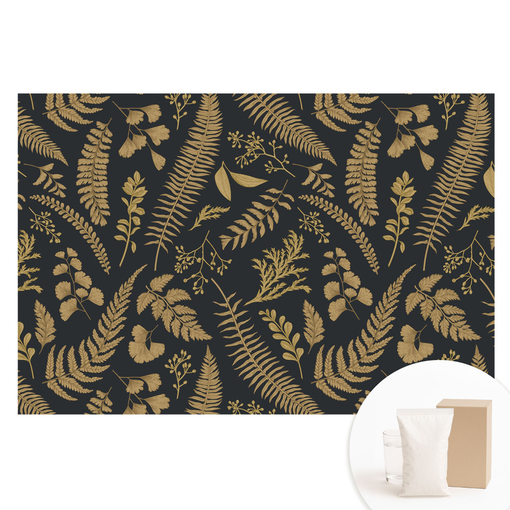 Netkaná tapeta s potlačou Botanický listový vzor elegancia príroda