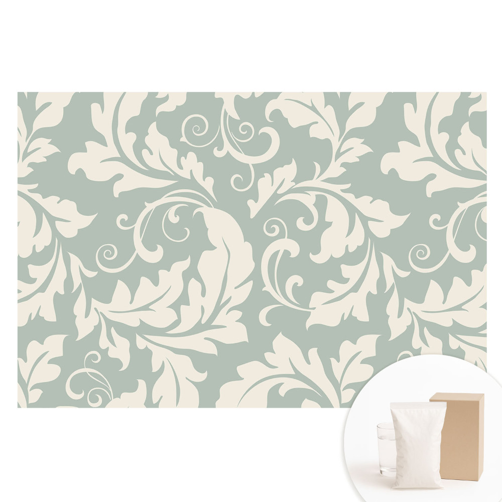 Netkaná fotografická tapeta Štýlové listy na svetlom pozadí