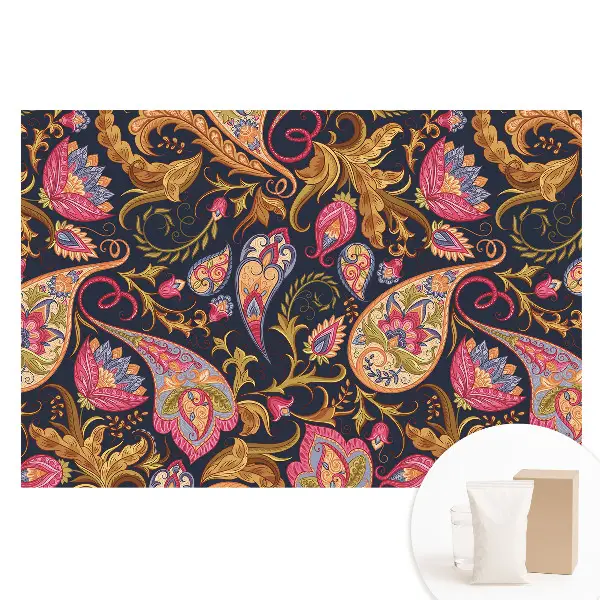Netkaná tapeta s elegantným kvetinovým vzorom paisley