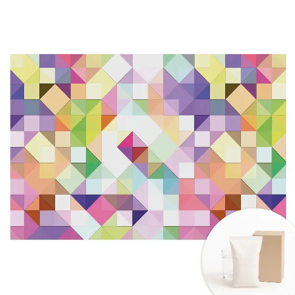 Fototapeta na netkanej textílii Geometrická mozaika v živých farbách