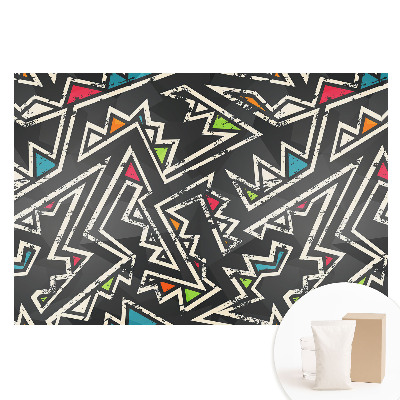 Netkaná tapeta Cikcakové vzory plné farieb